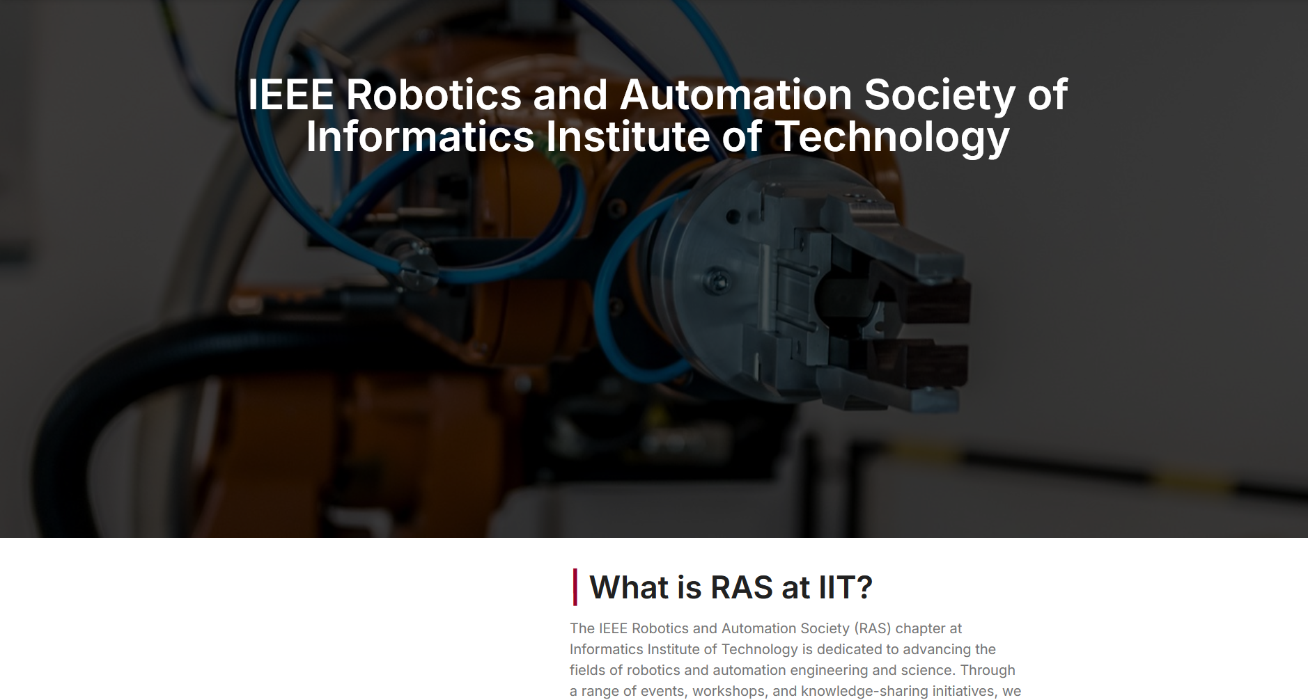 IEEE RAS at IIT — chapter website