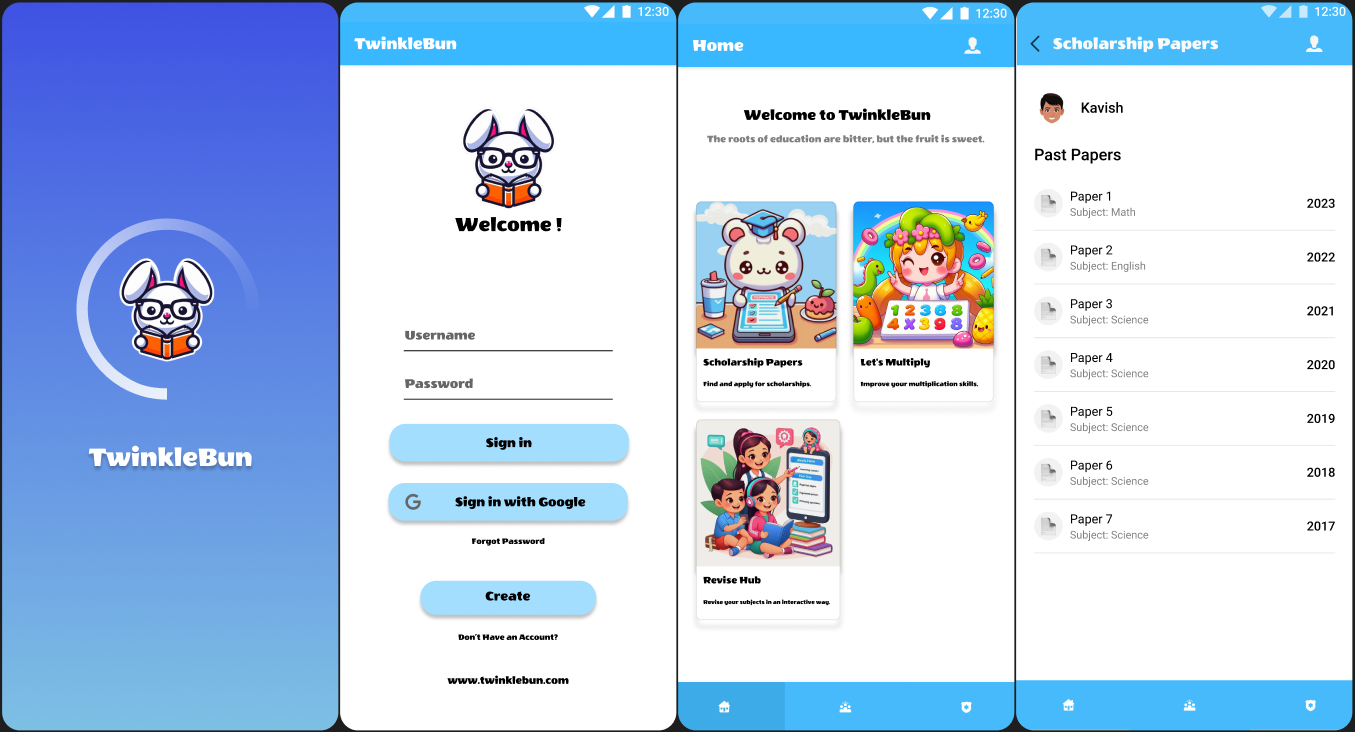 Twinkle Bun — interactive learning application